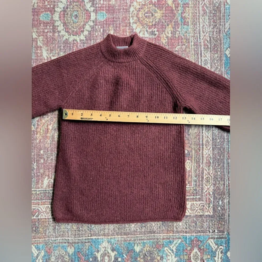 Girls Zara 3 Years Wool Blend Sweater Tunic Dress maroon